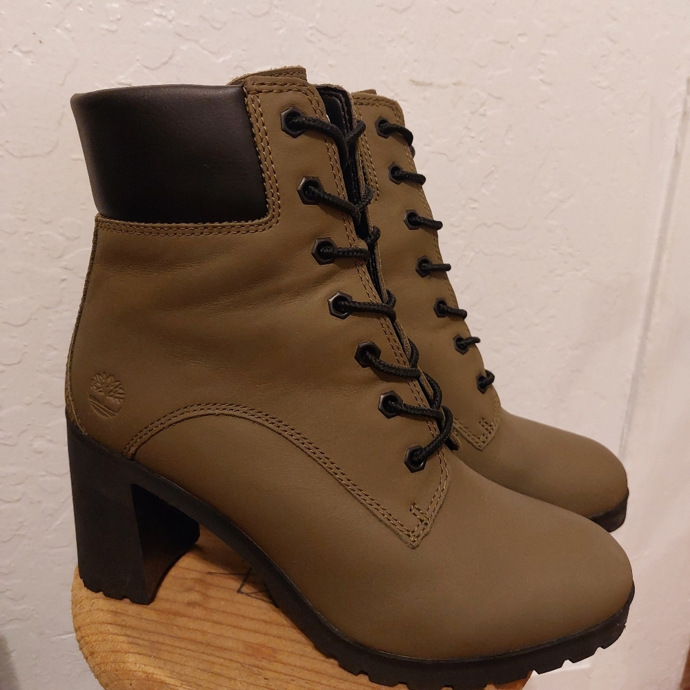 Timberland Women's Allington Lace-Up 6-Inch Boots Olive Green Size 6.5